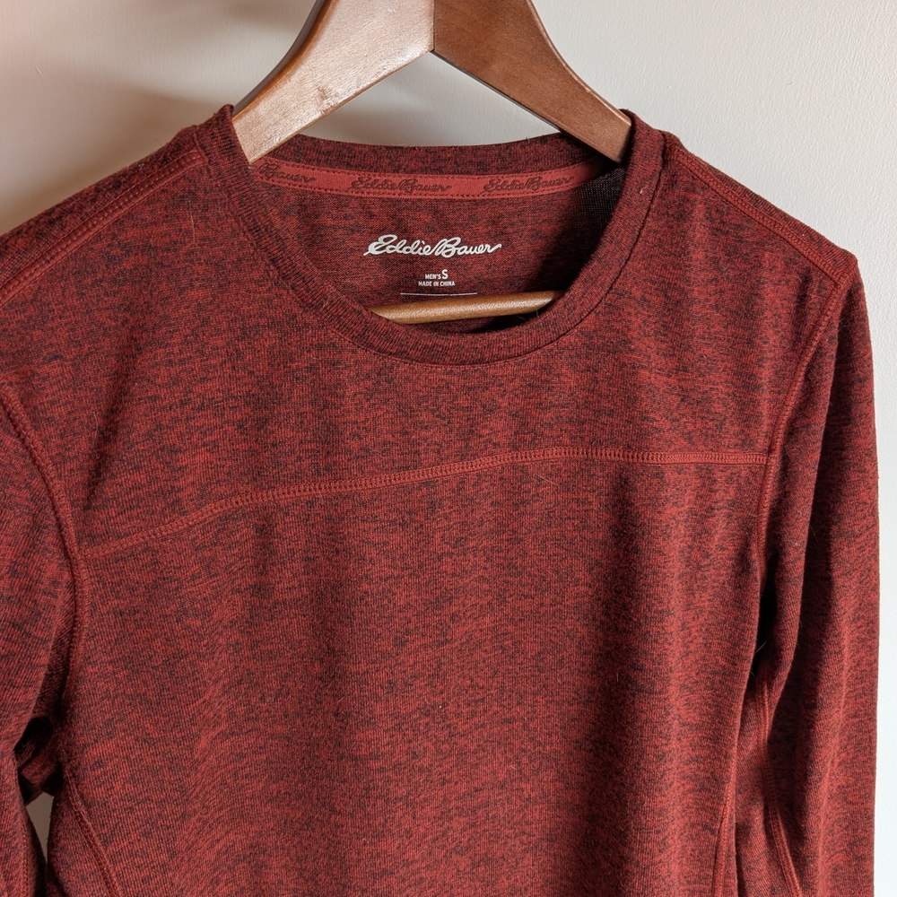 Eddie Bauer Men's Long Sleeve Tee - Rust Red